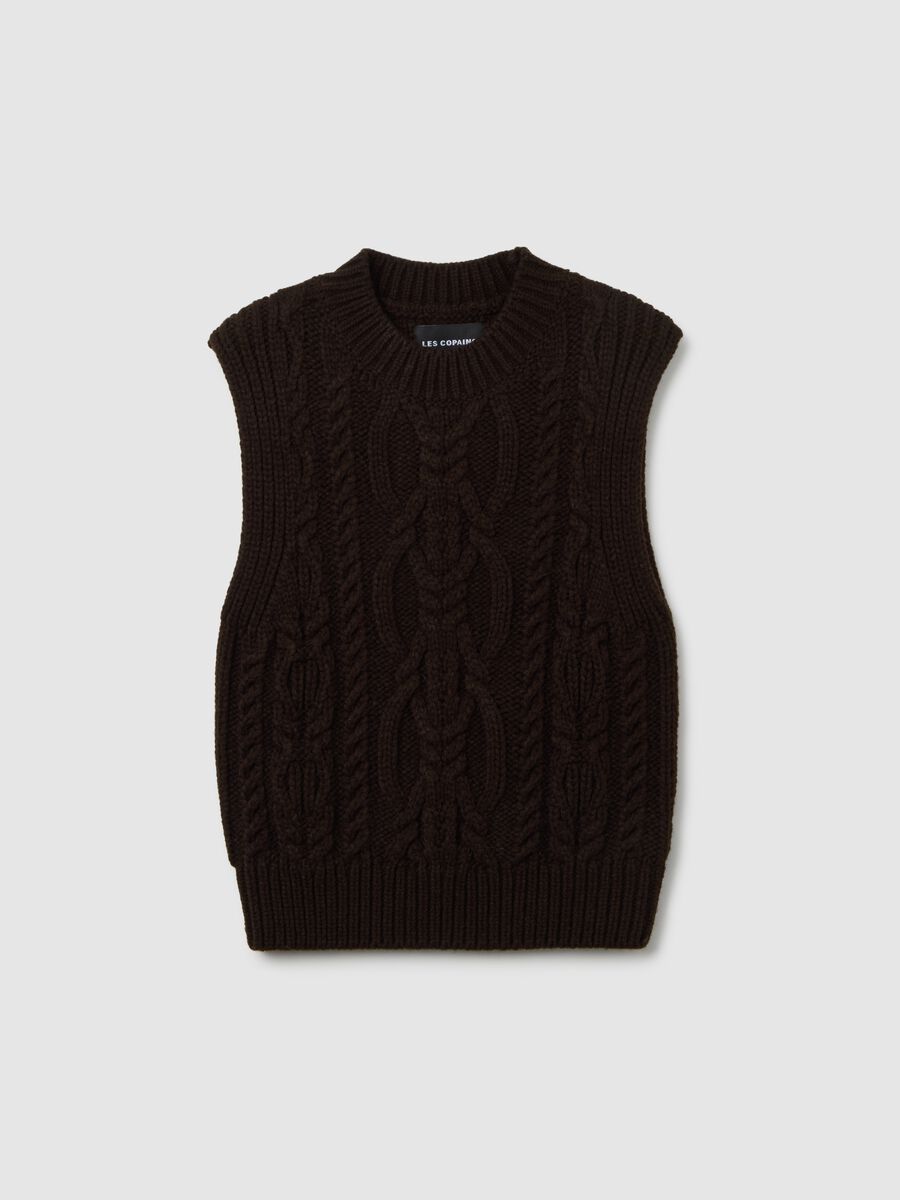 Brown wool-blend vest_4