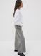 Girls&rsquo; pure cotton wide-leg grey jeans with studs_0