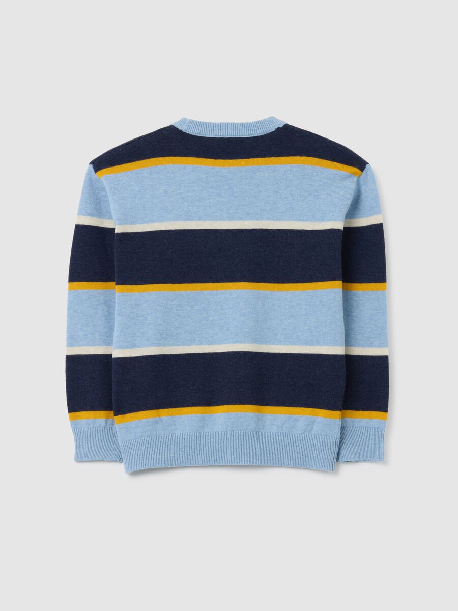 Children's jumper in pure multicolour cotton_1