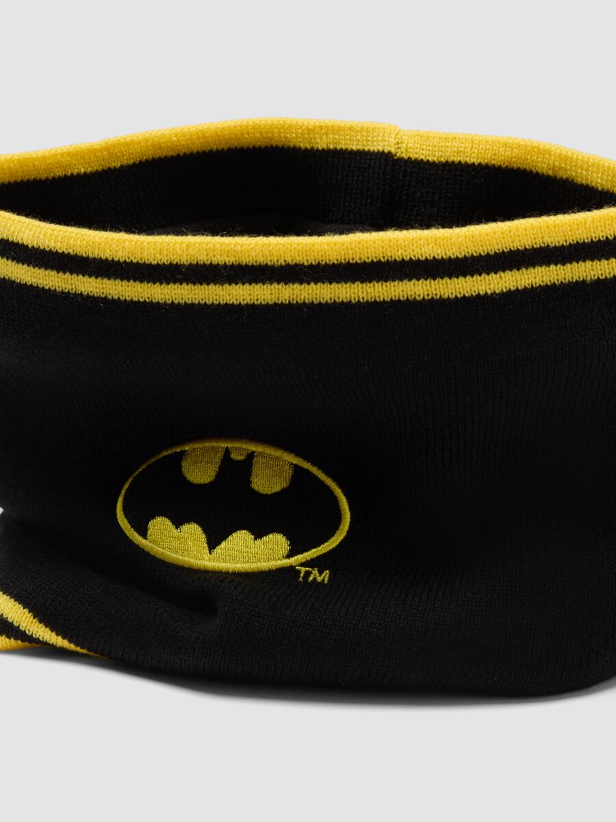 Black and yellow Batman print neck warmer_1