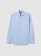 Men's Blue Slim Fit Pure Cotton Shirt_4