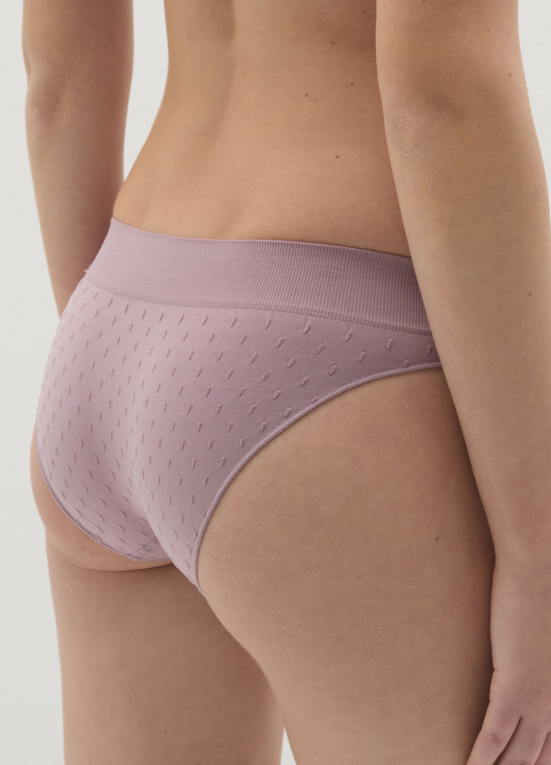 Microfibre briefs with dobby weave