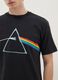 Black regular fit pure cotton T-shirt with Pink Floyd print_3