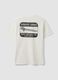 White pure cotton jersey T-shirt with graphic print, regular fit_5