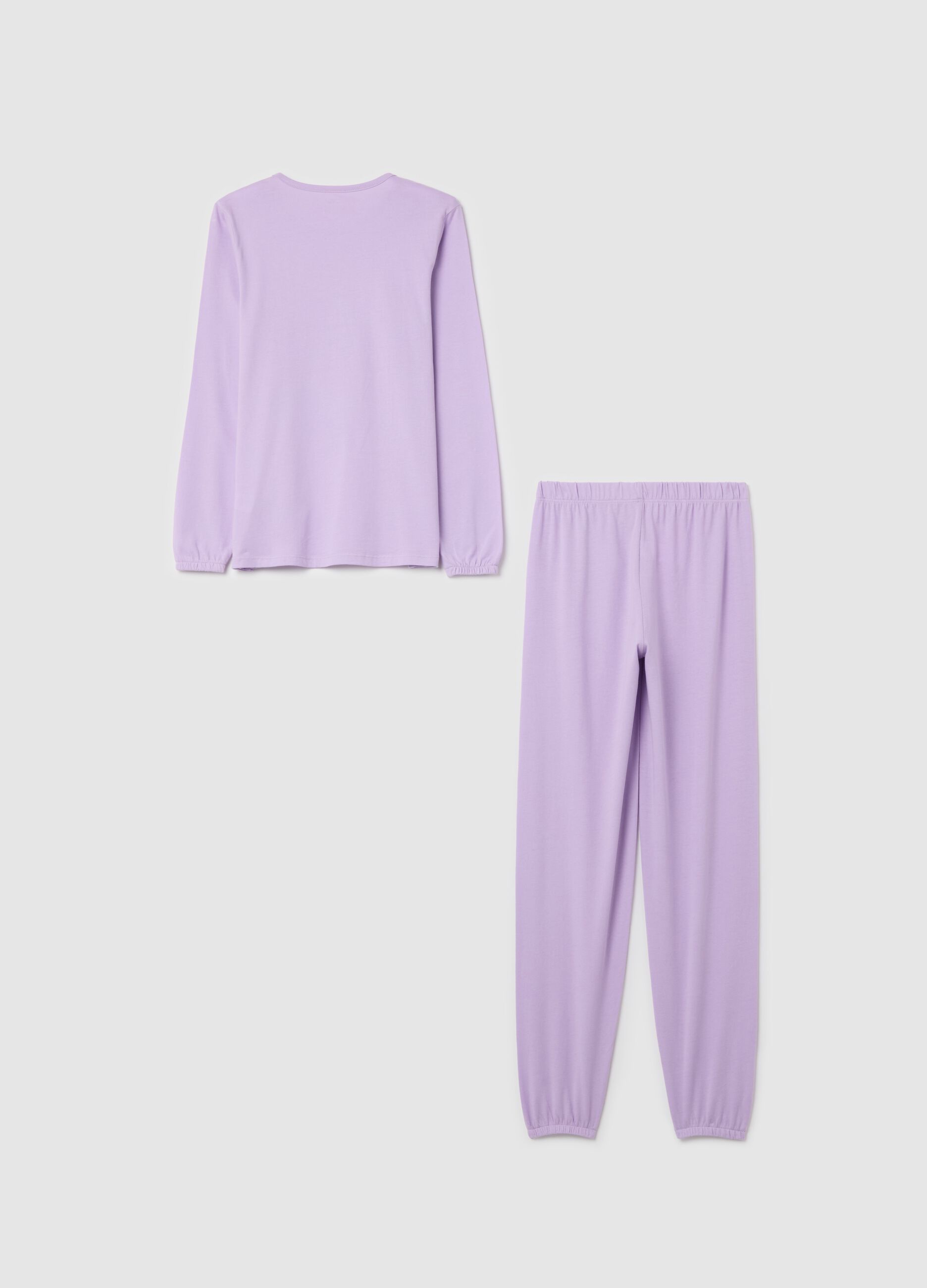Organic cotton pyjamas with "The Lazy Club" print