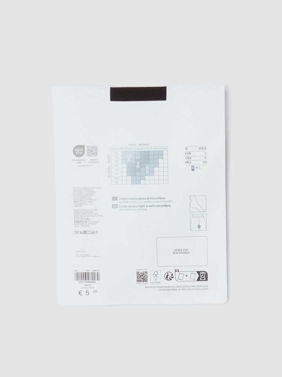 Collant neri in tessuto elasticizzato_1