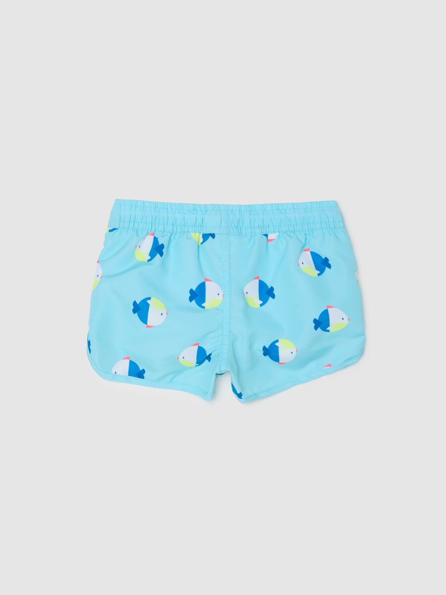 Children's multicolor swim trunks with regular fit print_1