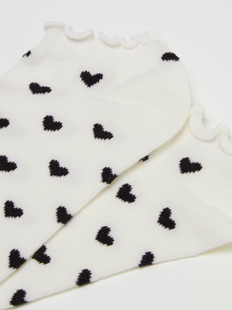 Two-pair pack sneaker liners with wavy trim_1
