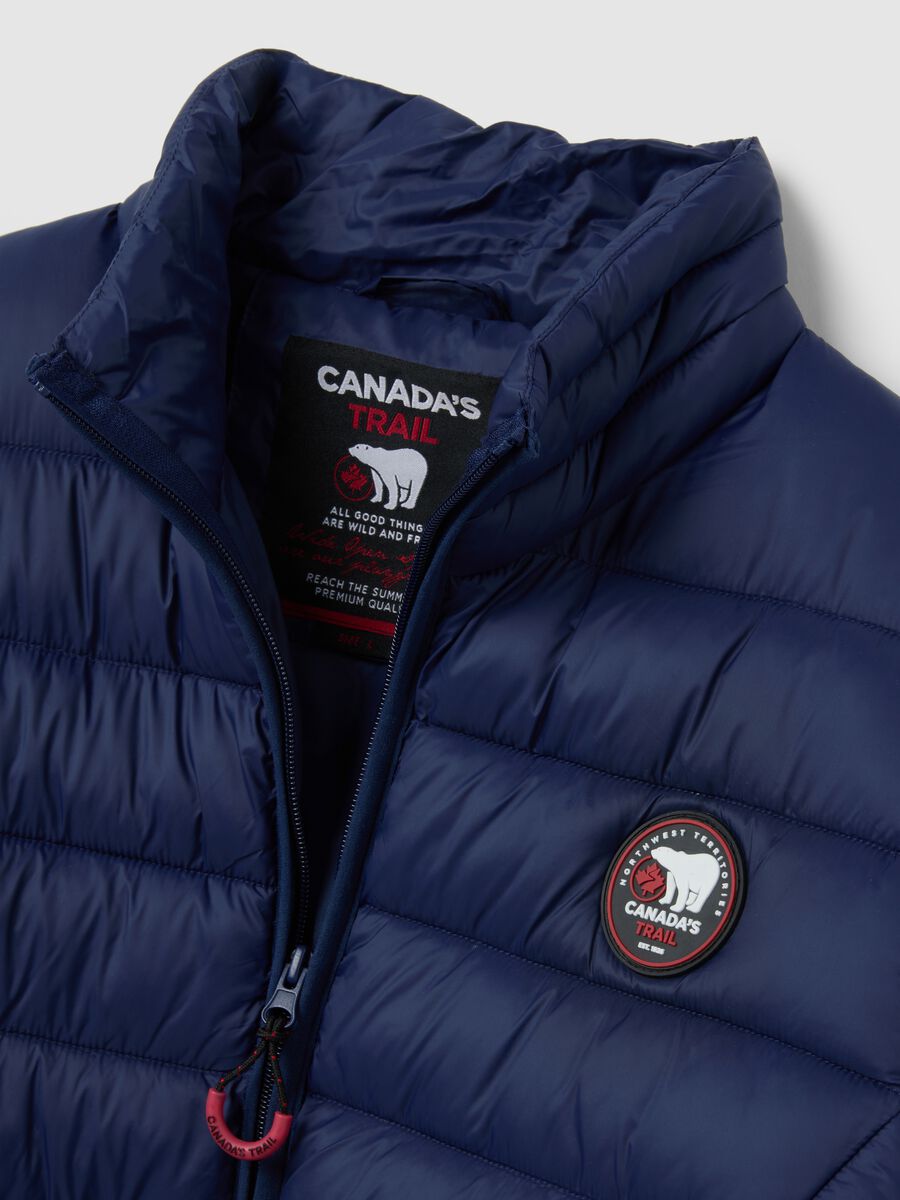 Blue padded jacket with zip_1