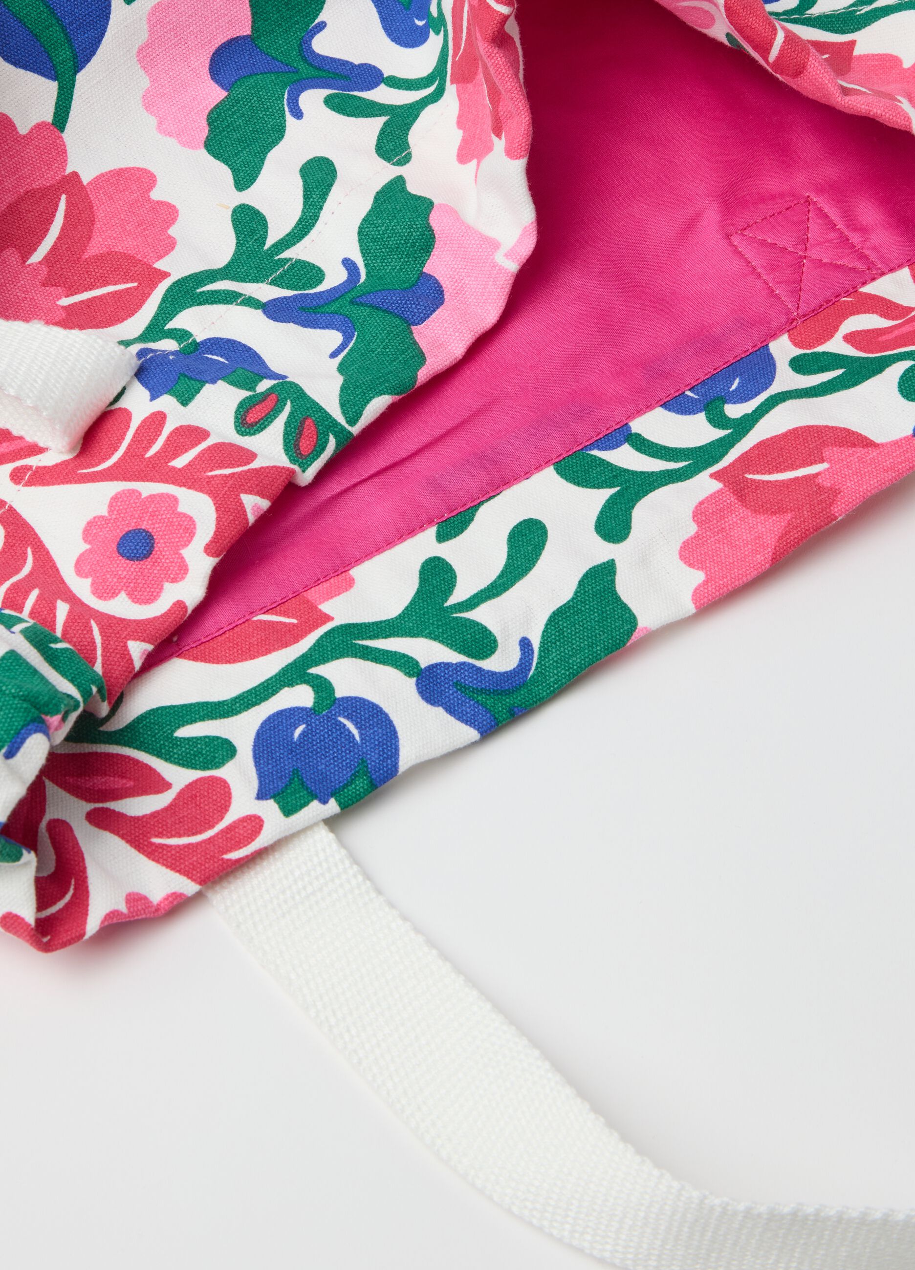 Reversible shopping bag with double handles