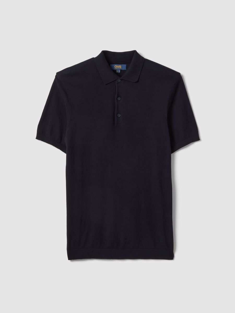 Pure cotton blue polo regular fit_4