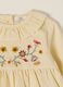 Beige corduroy dress with floral embroidery_2