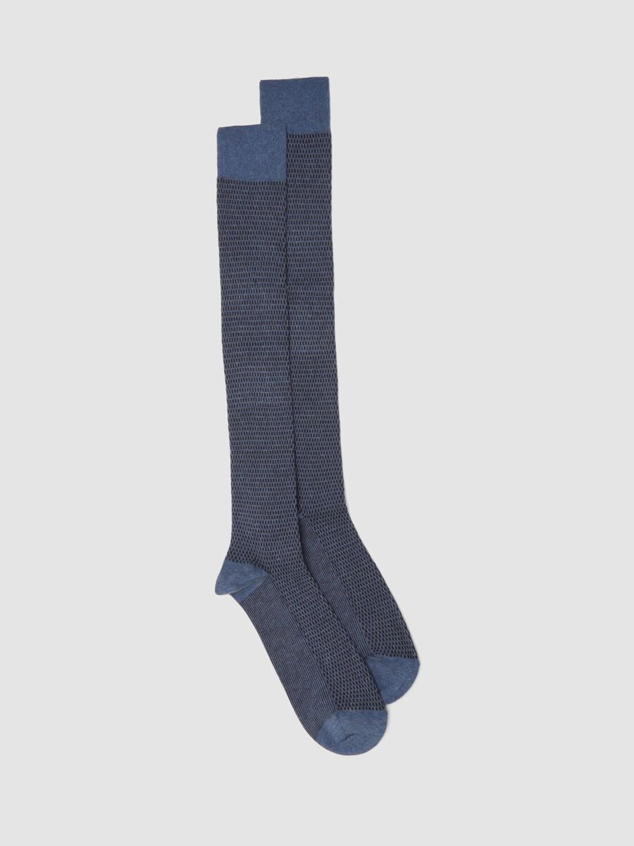 Long denim socks in stretch cotton_0