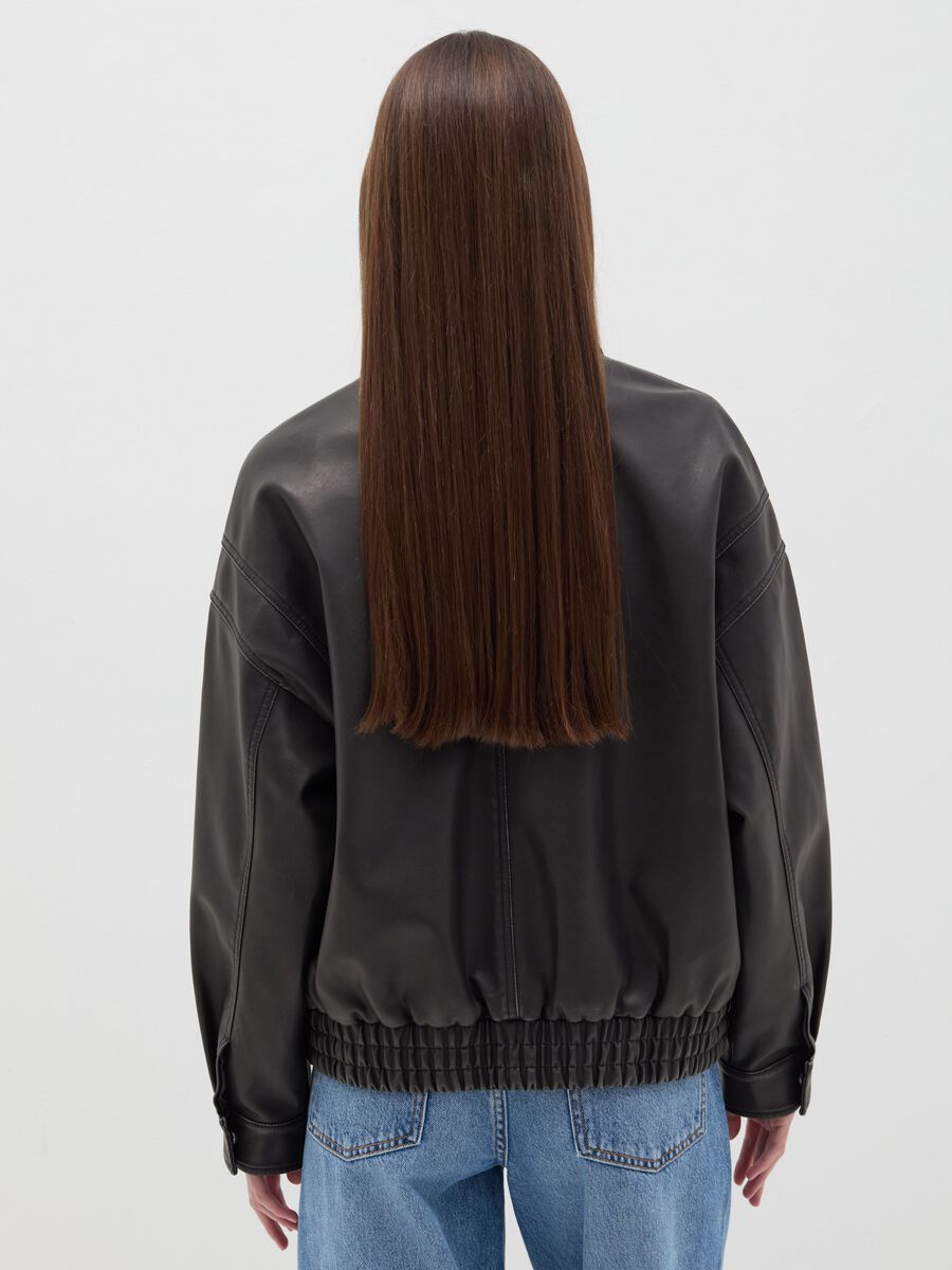 Short bomber jacket with shiny effect_2