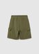 Child's green cotton regular fit Bermuda shorts_1