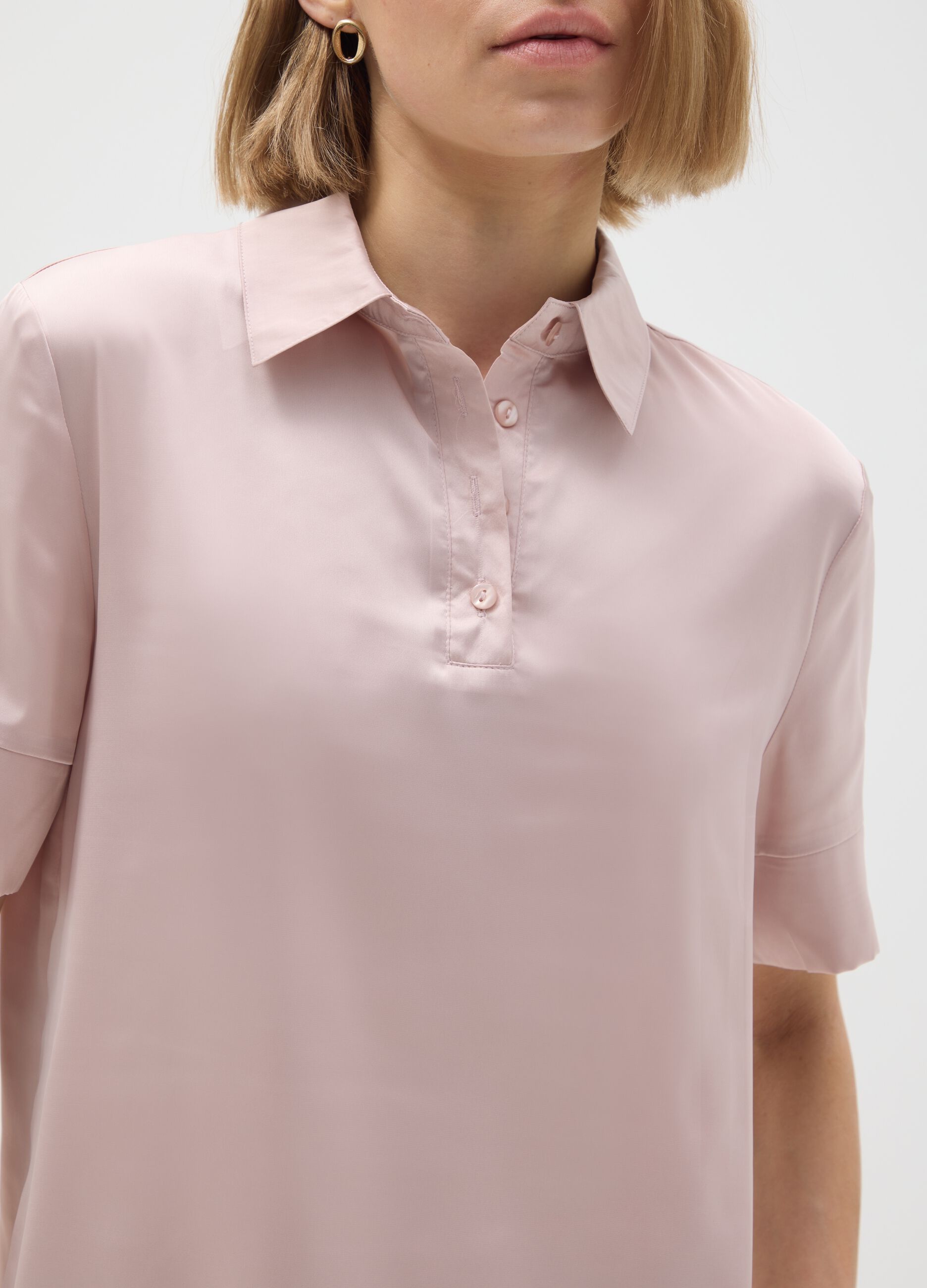 Pink Stretch Fabric Regular Fit Shirt