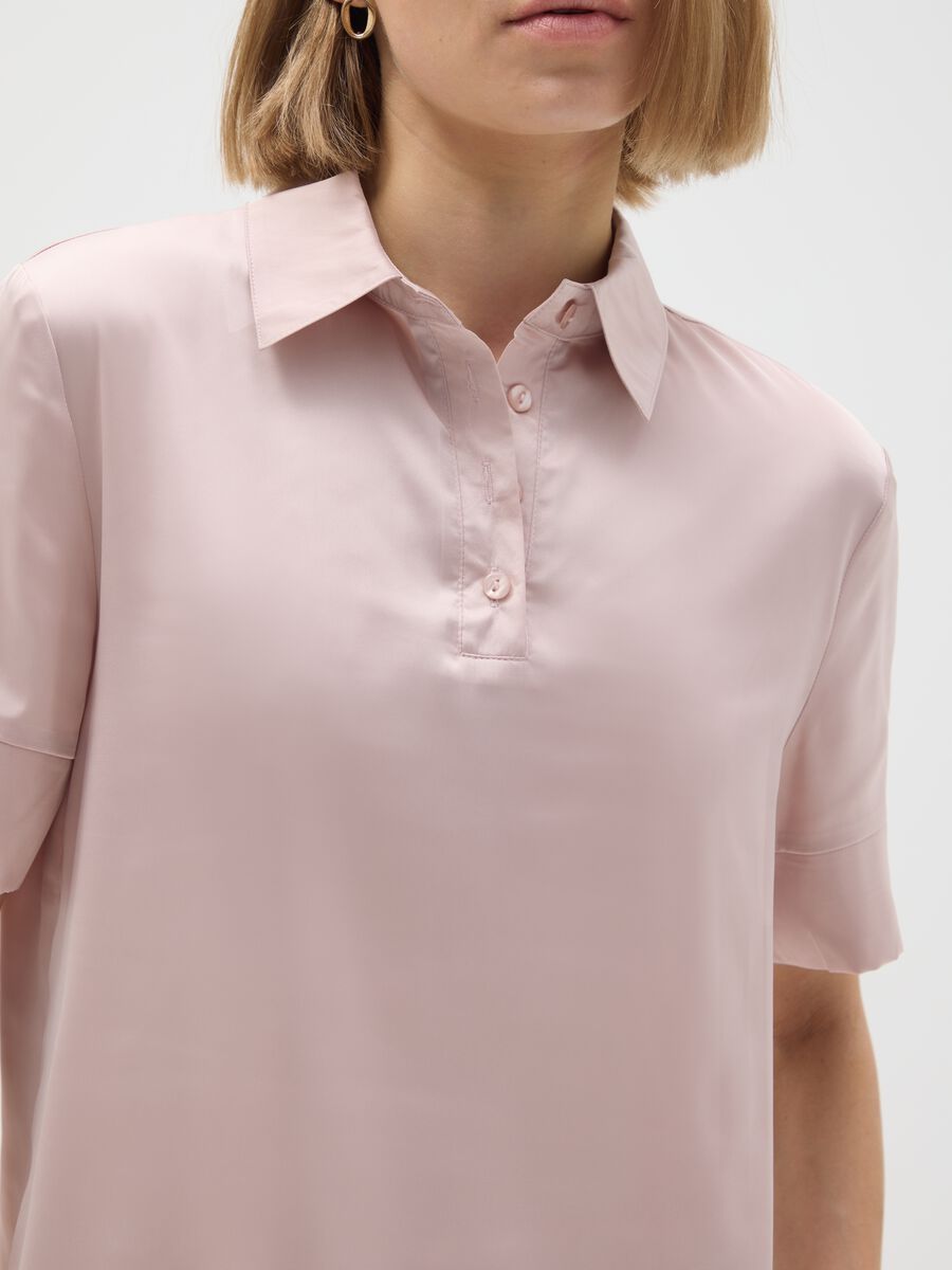 Pink Stretch Fabric Regular Fit Shirt_3