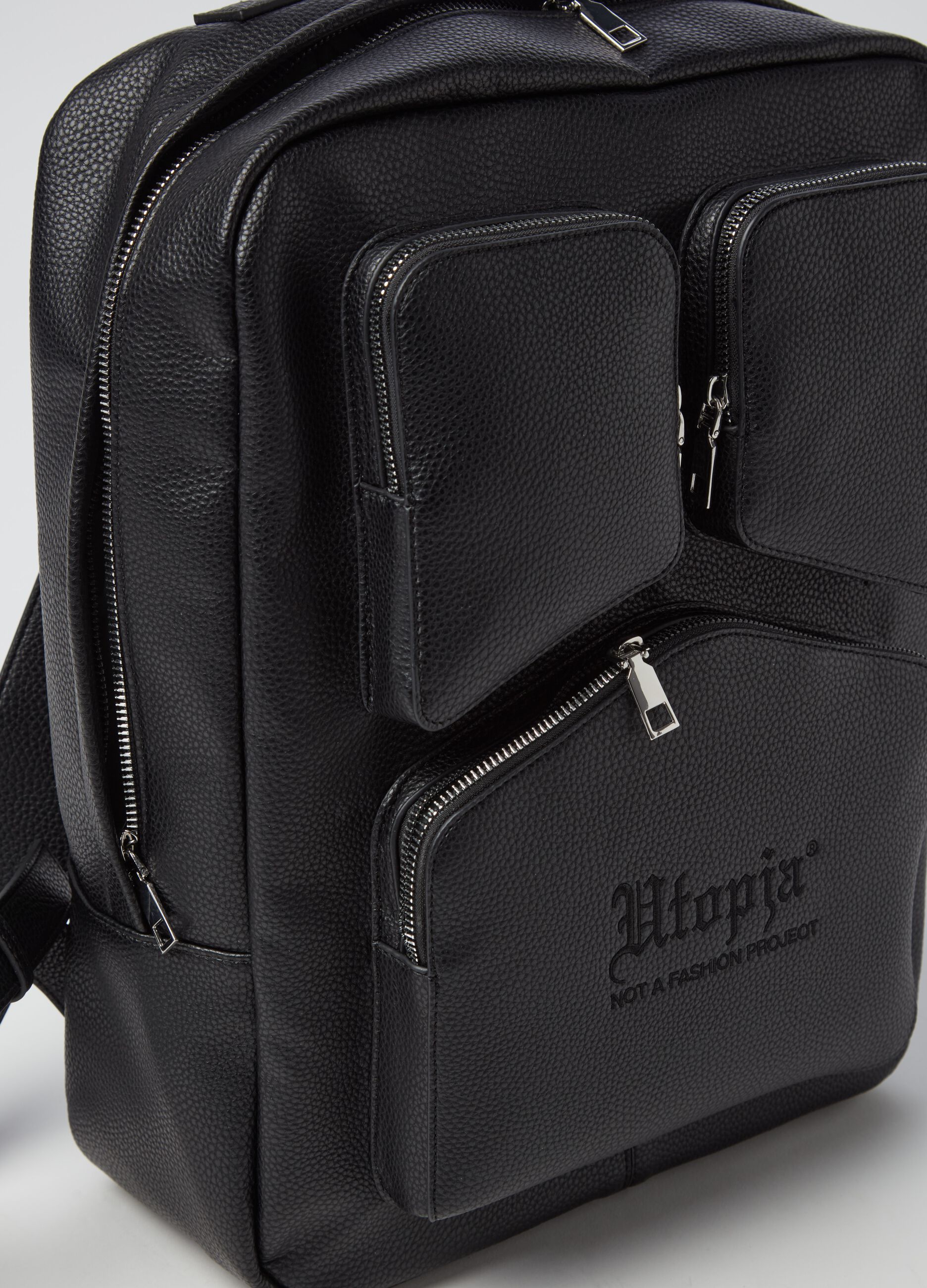Leather Backpack Black