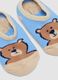 Multicoloured cotton blend non-slip baby socks with bear_2
