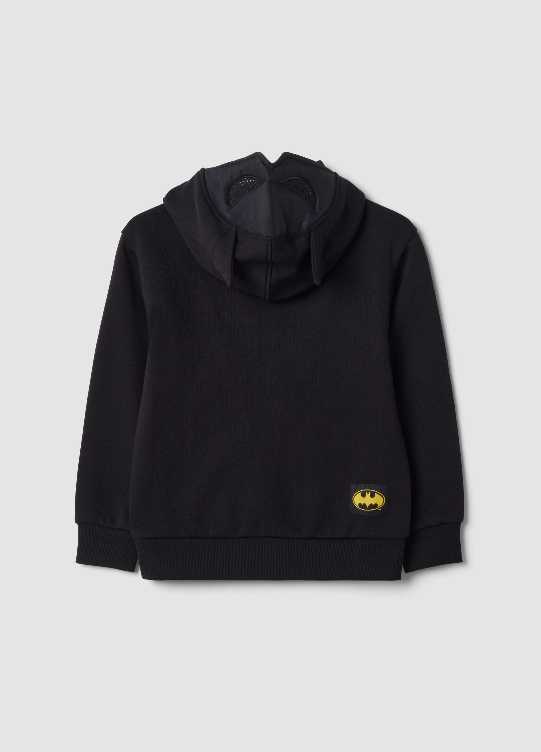 Black cotton-blend Batman print sweatshirt, regular fit