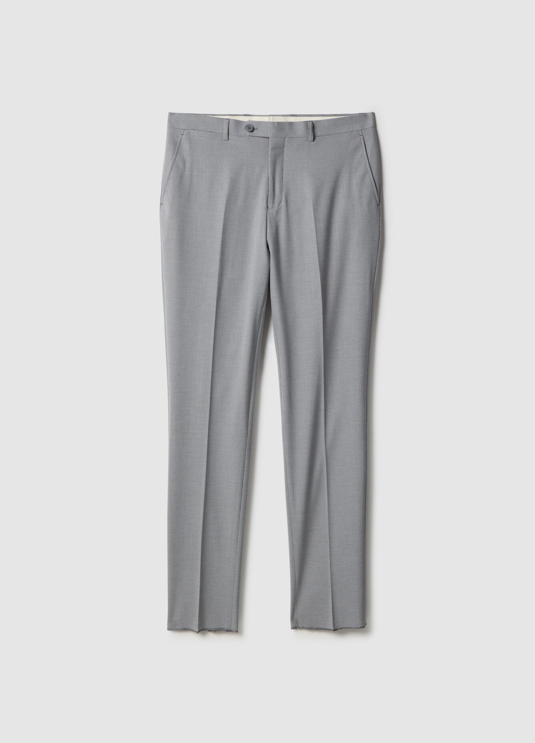 Grey regular fit trousers