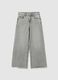 Girls' grey culotte cotton jeans_3