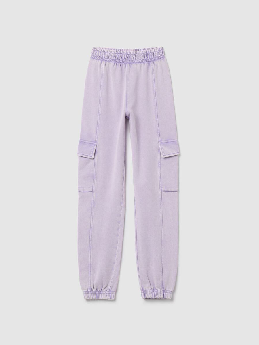 Cargo joggers with elasticated trims_0