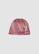 Pink organic cotton jersey hat with Minnie embroidery for baby girl_0