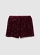 Red Velvet Miniskirt with Sequins_4