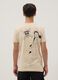 Beige pure cotton short-sleeve T-shirt_1
