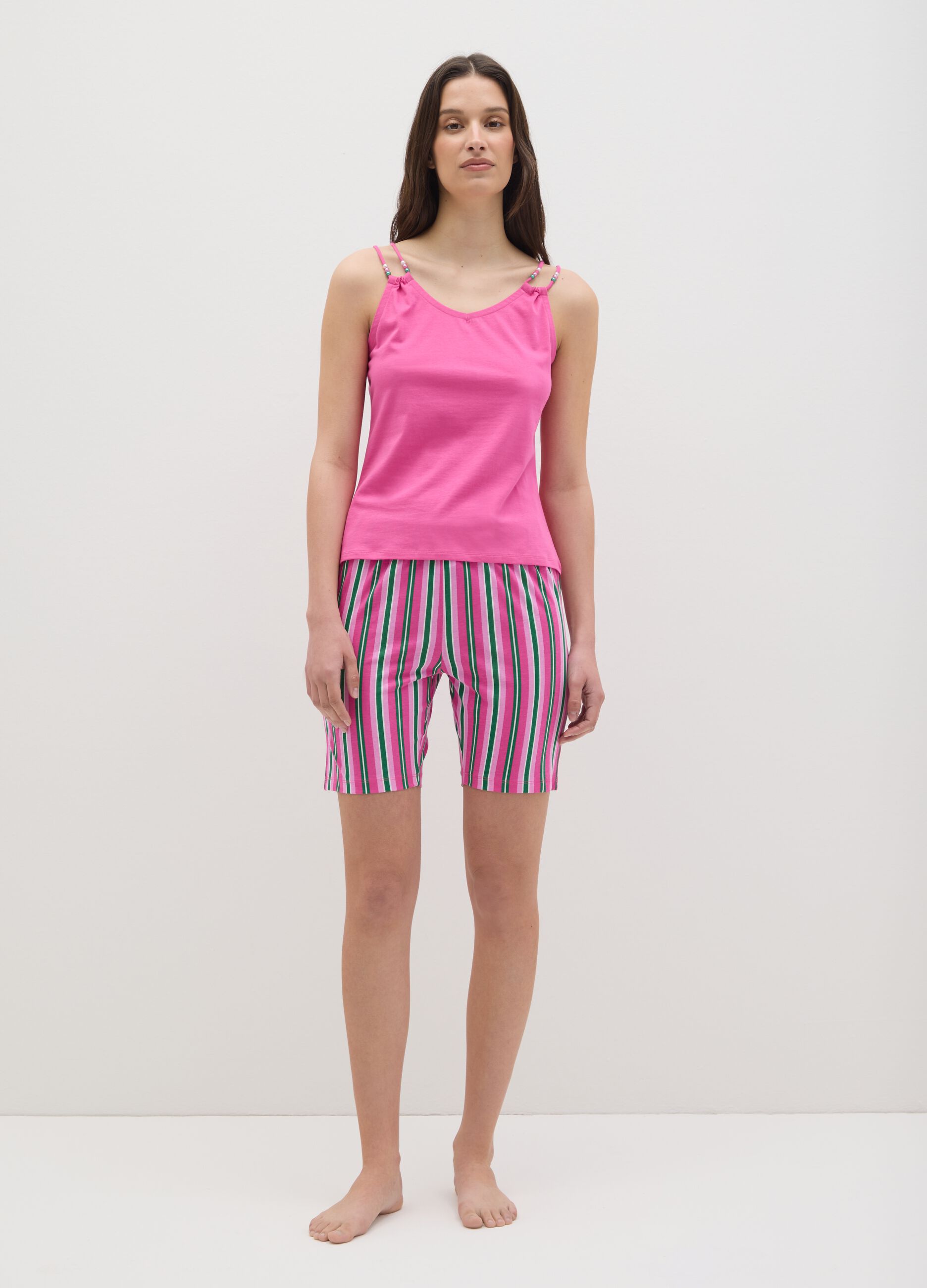 Pigiama estivo da donna in puro cotone multicolor
