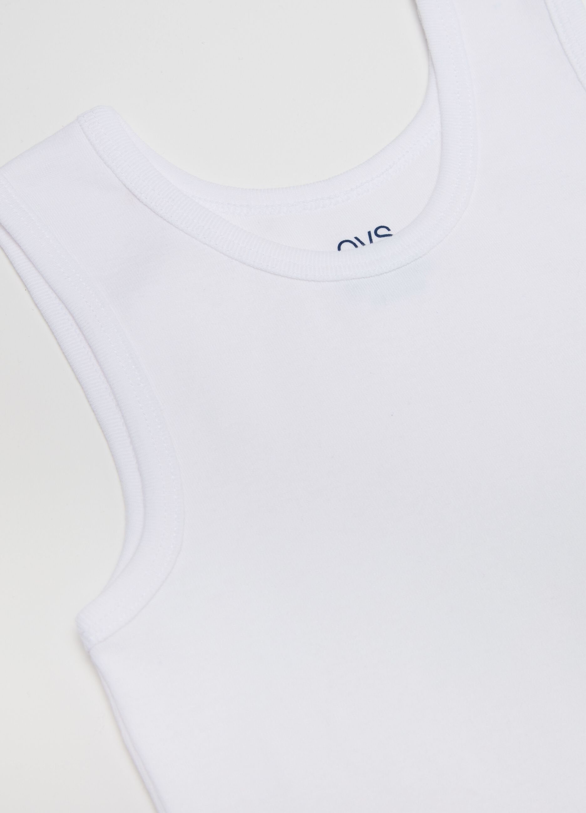 Two-pack racer back vests with round neck
