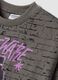 Grey pure cotton crew-neck Minecraft print T-shirt_2