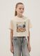 Beige organic cotton short-sleeve T-shirt_0