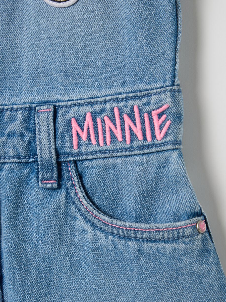 Denim dress with Minnie Mouse embroidery and patch_3
