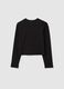 Girls' long-sleeve black pure cotton top_4