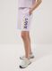 Short in puro cotone viola da ragazza comfort fit con stampe Lakers_1