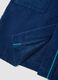 Blue organic cotton hooded bathrobe for boys_2