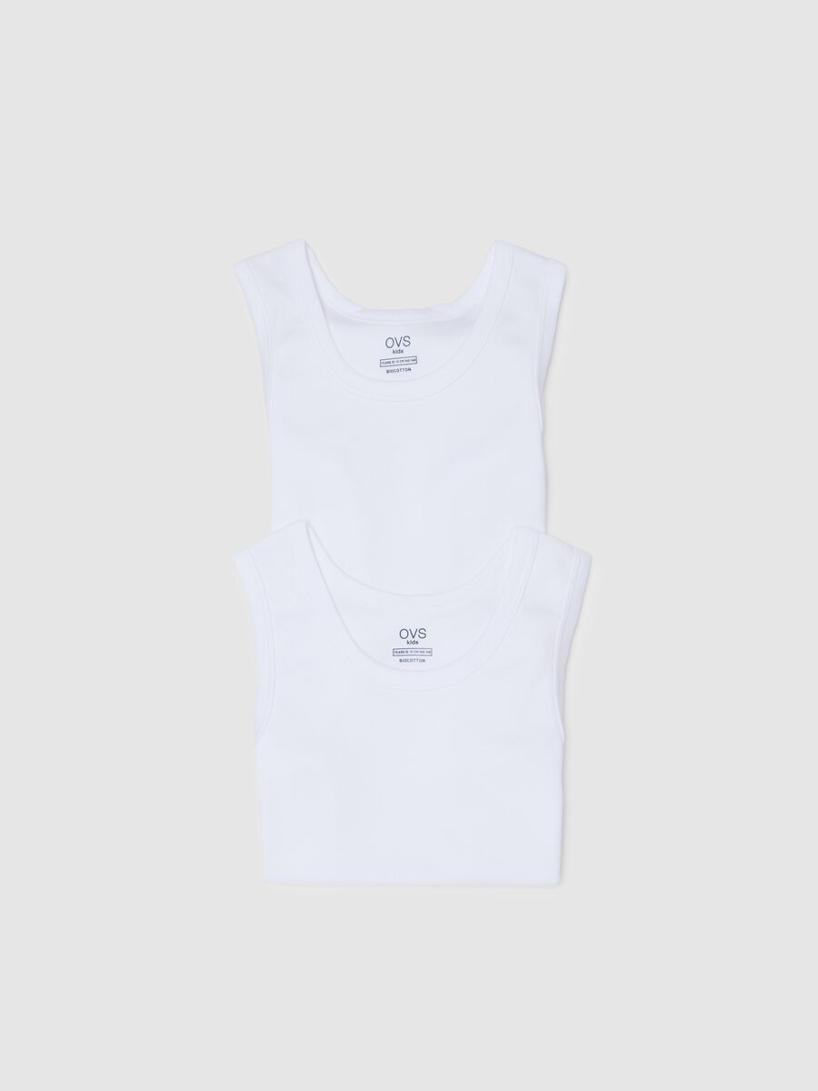 Bipack canottiere  bianca basic in cotone_3