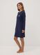 Blue crew-neck nightdress in pure organic cotton_2