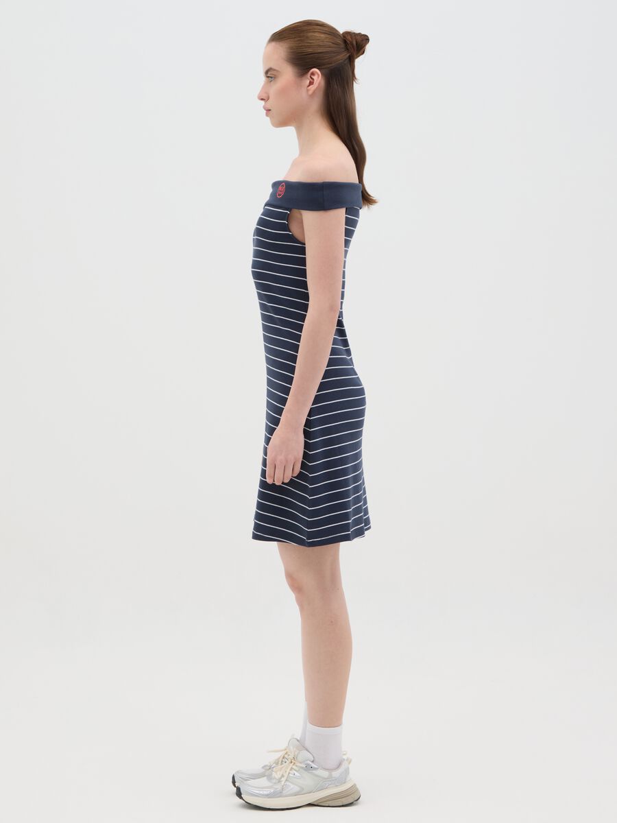 Women's dress in pure multi-coloured cotton regular fit_3