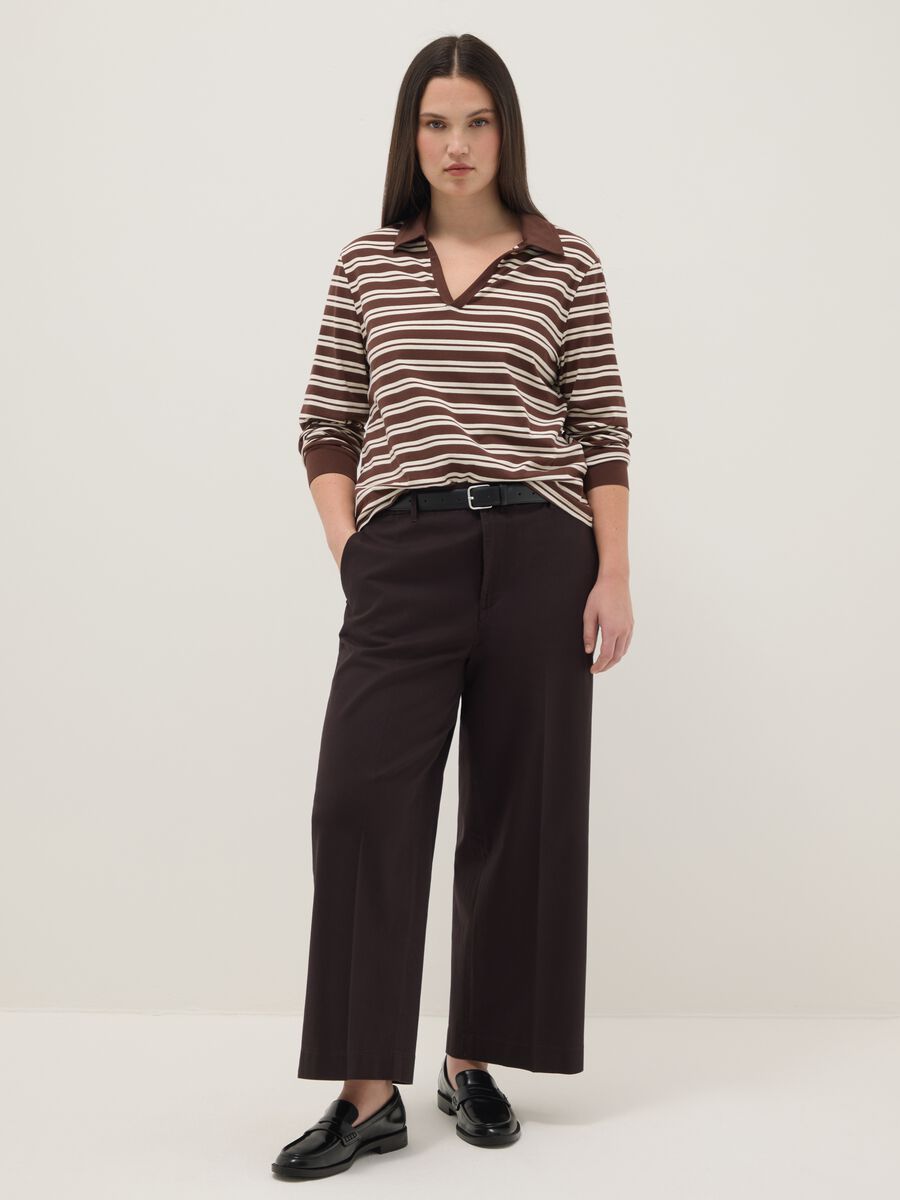 Multicolour Striped Stretch Cotton Polo Regular Fit_1