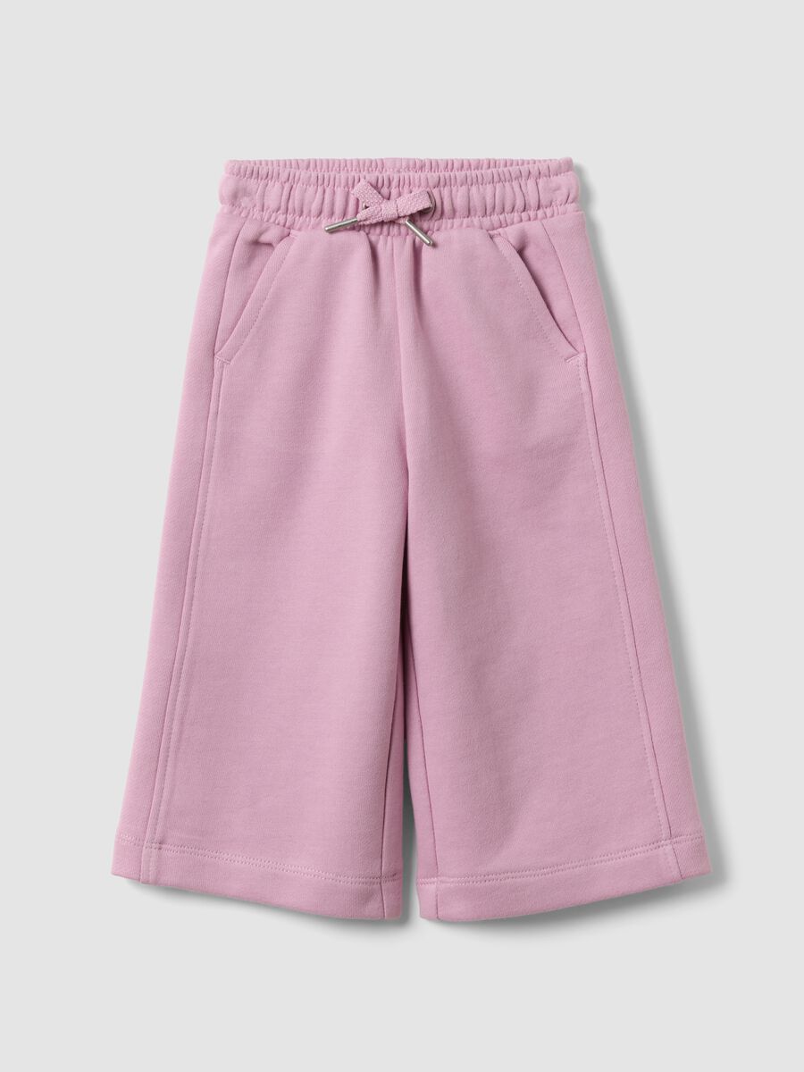 Pink organic cotton culotte trousers_0