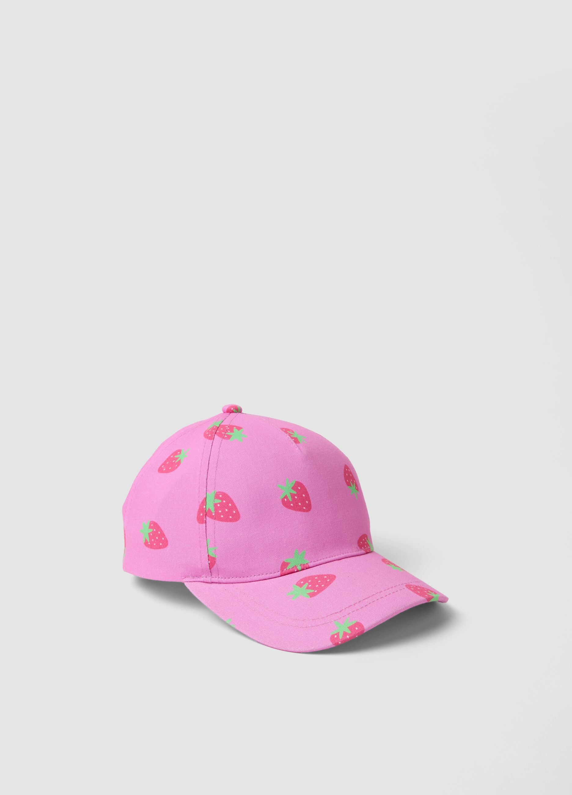 Pink pure cotton baseball cap