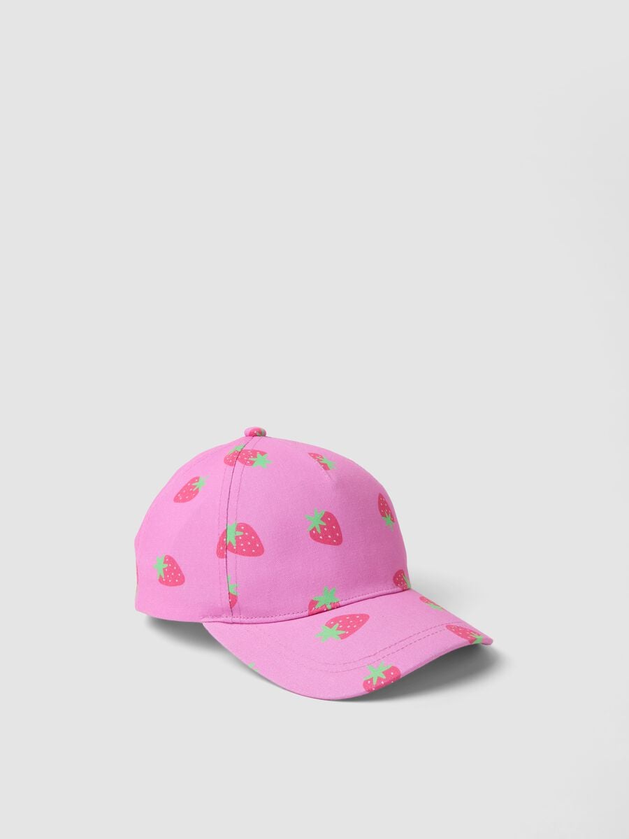 Pink pure cotton baseball cap_0
