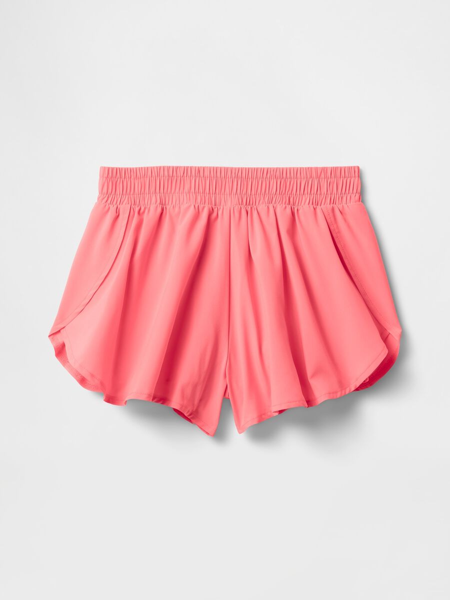 Pink shorts in lightweight fabric_3