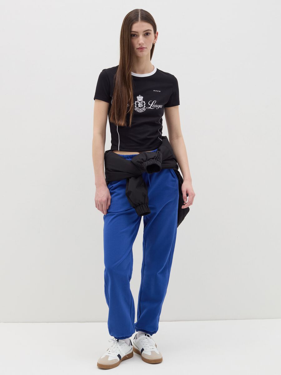 Cropped T-shirt with print_1
