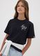 Girls&rsquo; black boxy-fit pure cotton T-shirt with Lilo & Stitch print_0