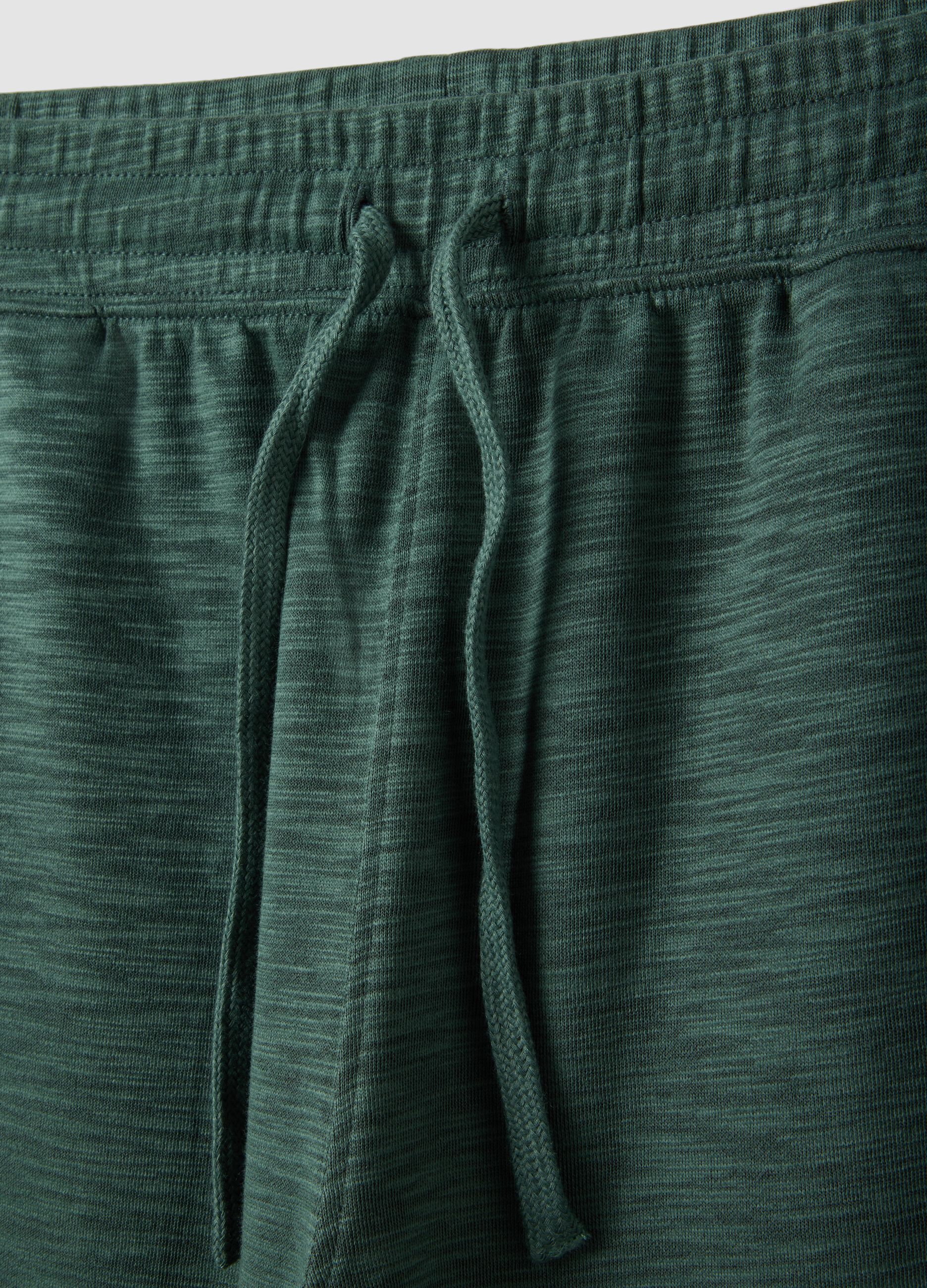Green cotton-blend regular-fit pyjama shorts