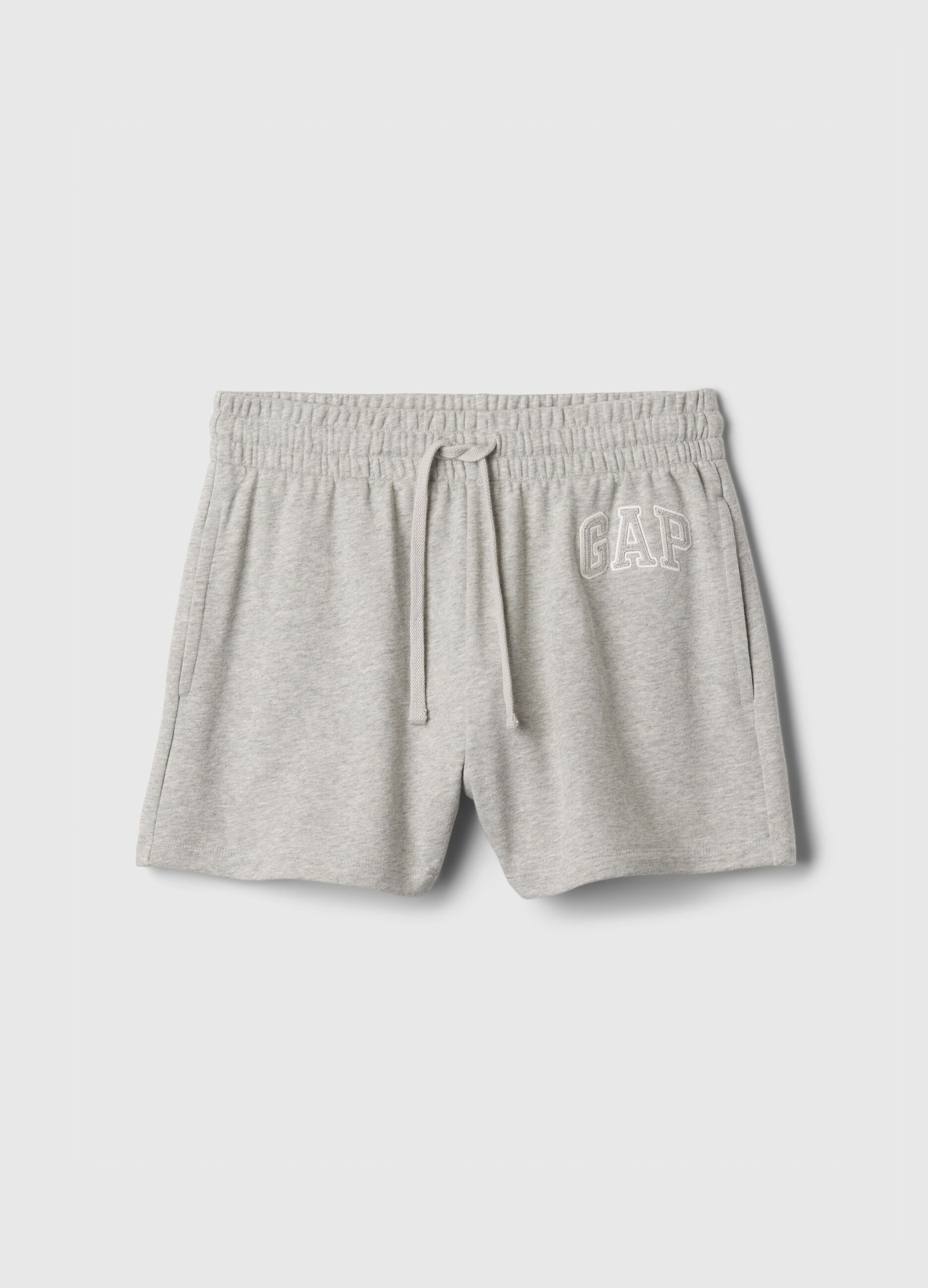 Shorts in French terry with logo embroidery